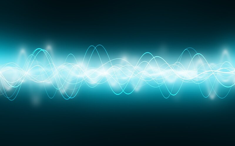 Glowing Wave Lines