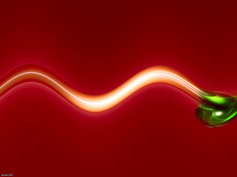 Glowing Wave on Red Background — Dynamic