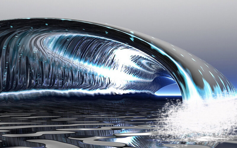 Glowing Wave Tunnel