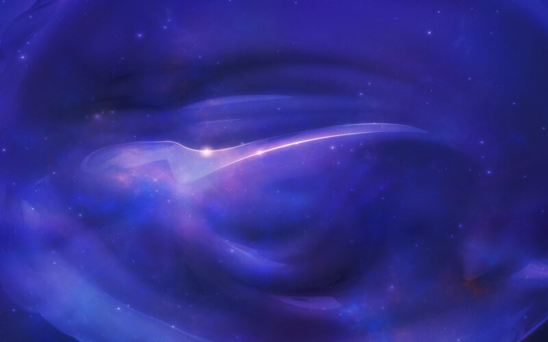 Glowing Whale in Nebula