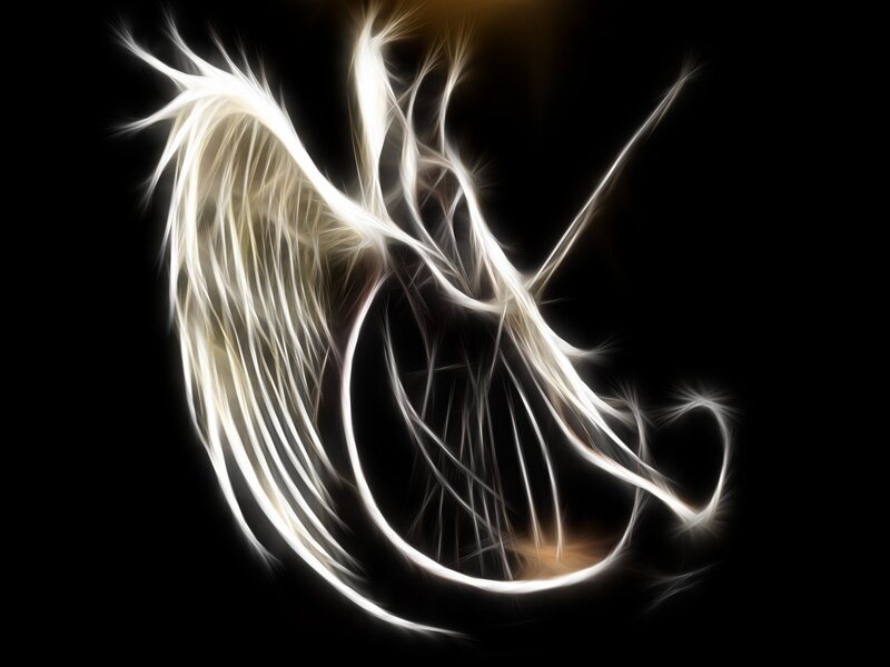 Glowing White Angel Wings — Dramatic