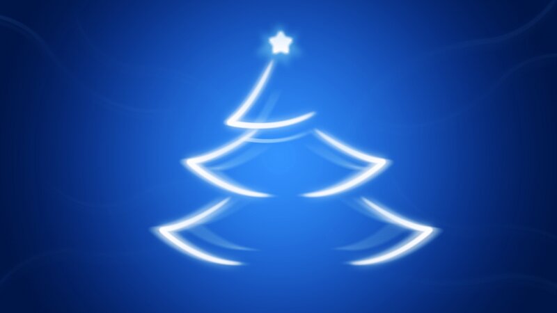 Glowing White Christmas Tree