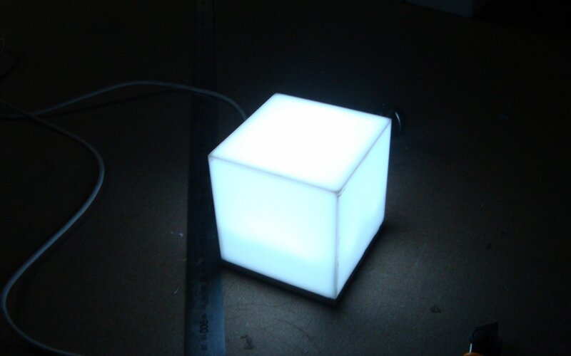 Glowing White Cube