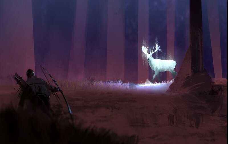 Glowing White Deer