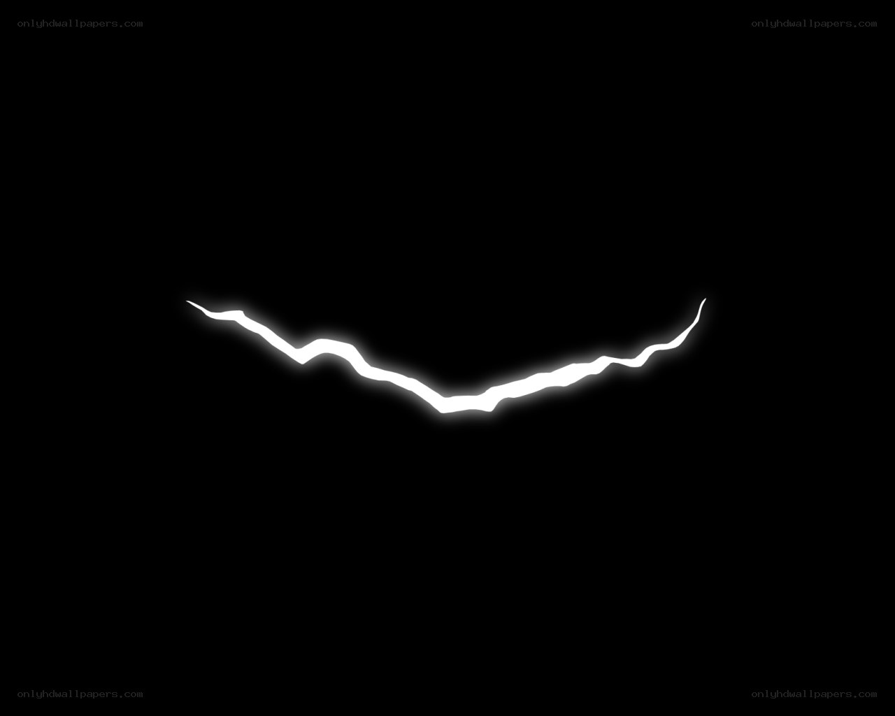 glowing white line on black