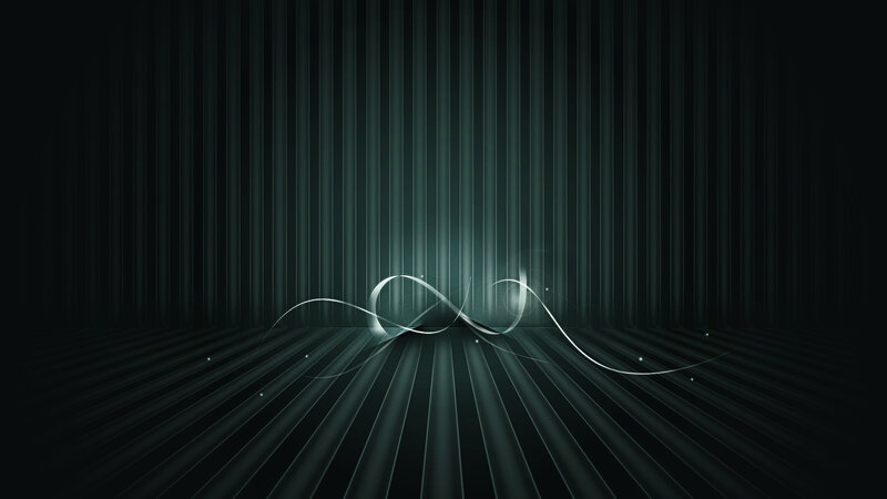 Glowing White Line on Dark Floor