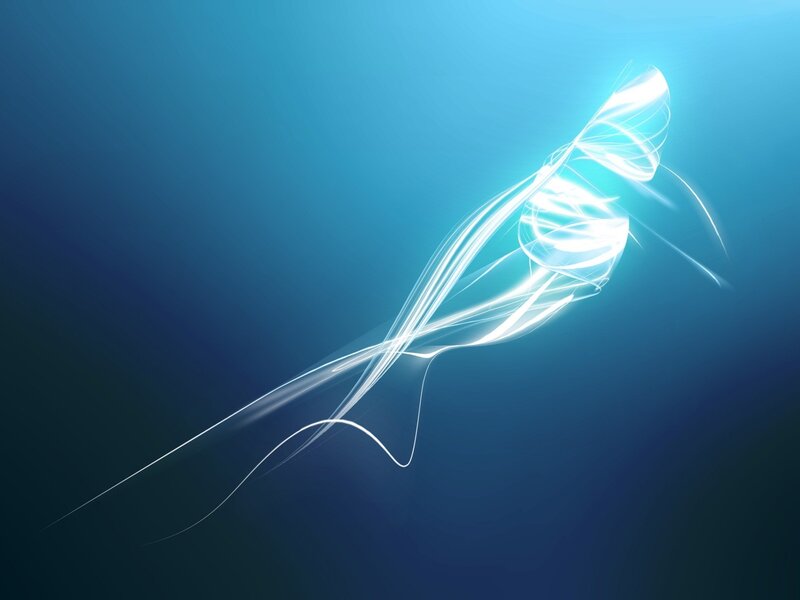 Glowing White Lines — Blue, Serene