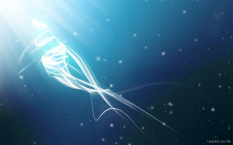 Glowing White Lines in Space