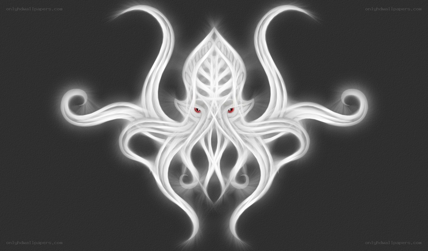 glowing white octopus creature