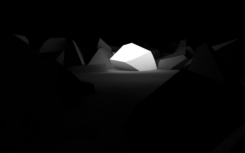 Glowing White Rock