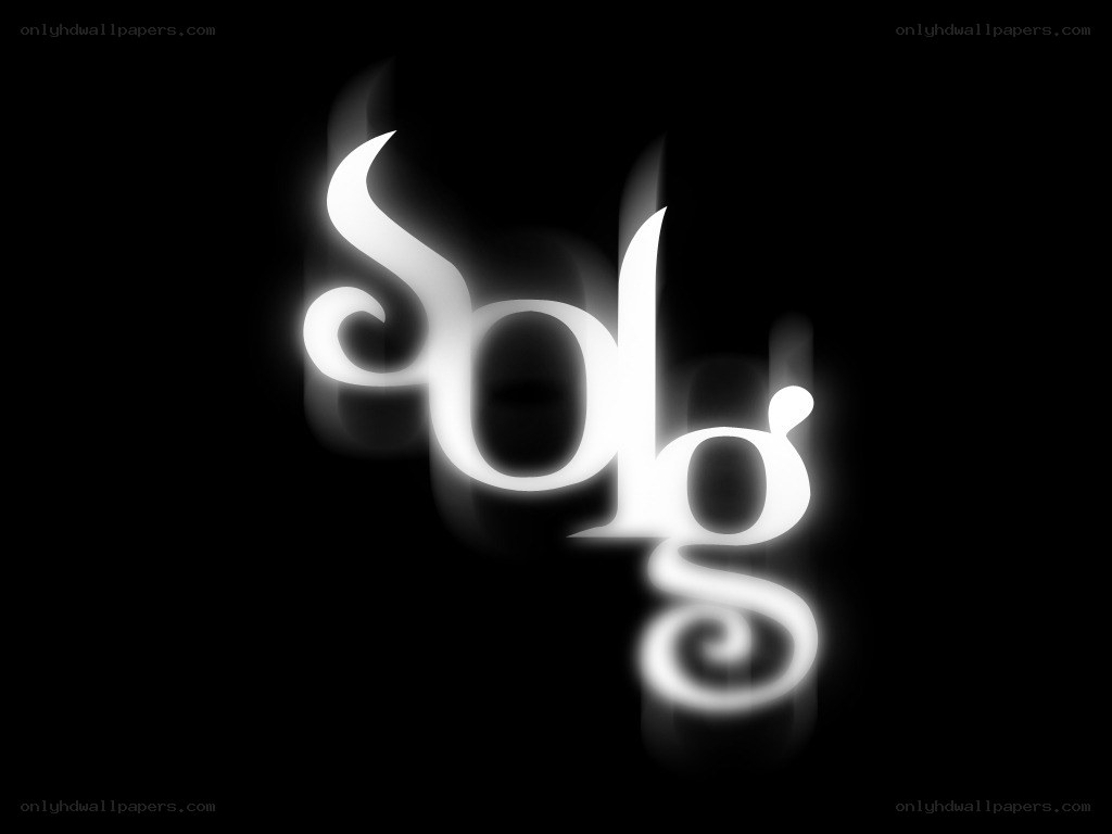 glowing white text logo