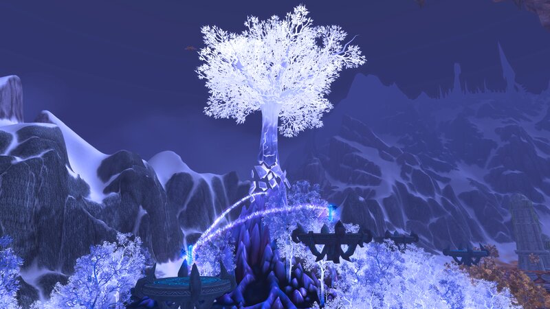 Glowing White Tree — Blue