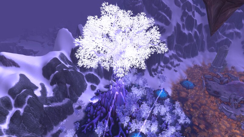 Glowing White Tree — Purple
