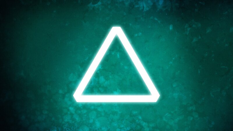 Glowing White Triangle