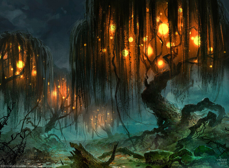 Glowing Willow Trees