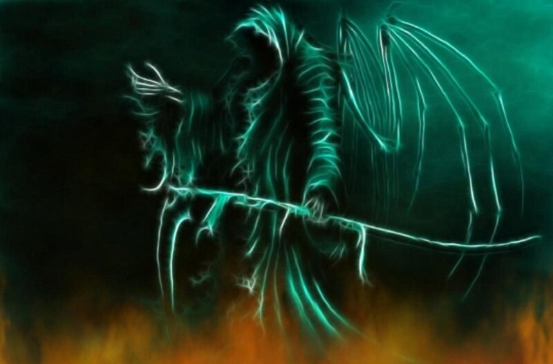 Glowing Winged Figure