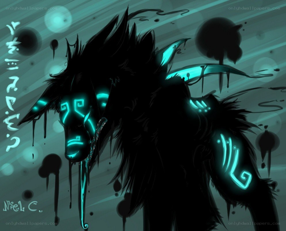 glowing wolf creature