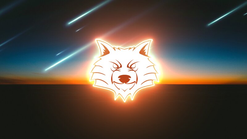 Glowing Wolf Head — Orange