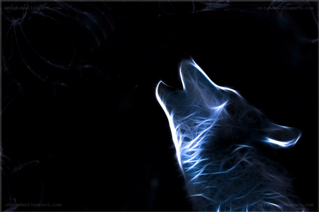 glowing wolf howling