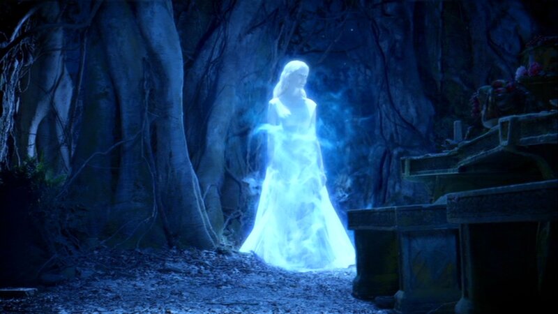 Glowing Woman Figure — Blue, Mysterious, Eerie