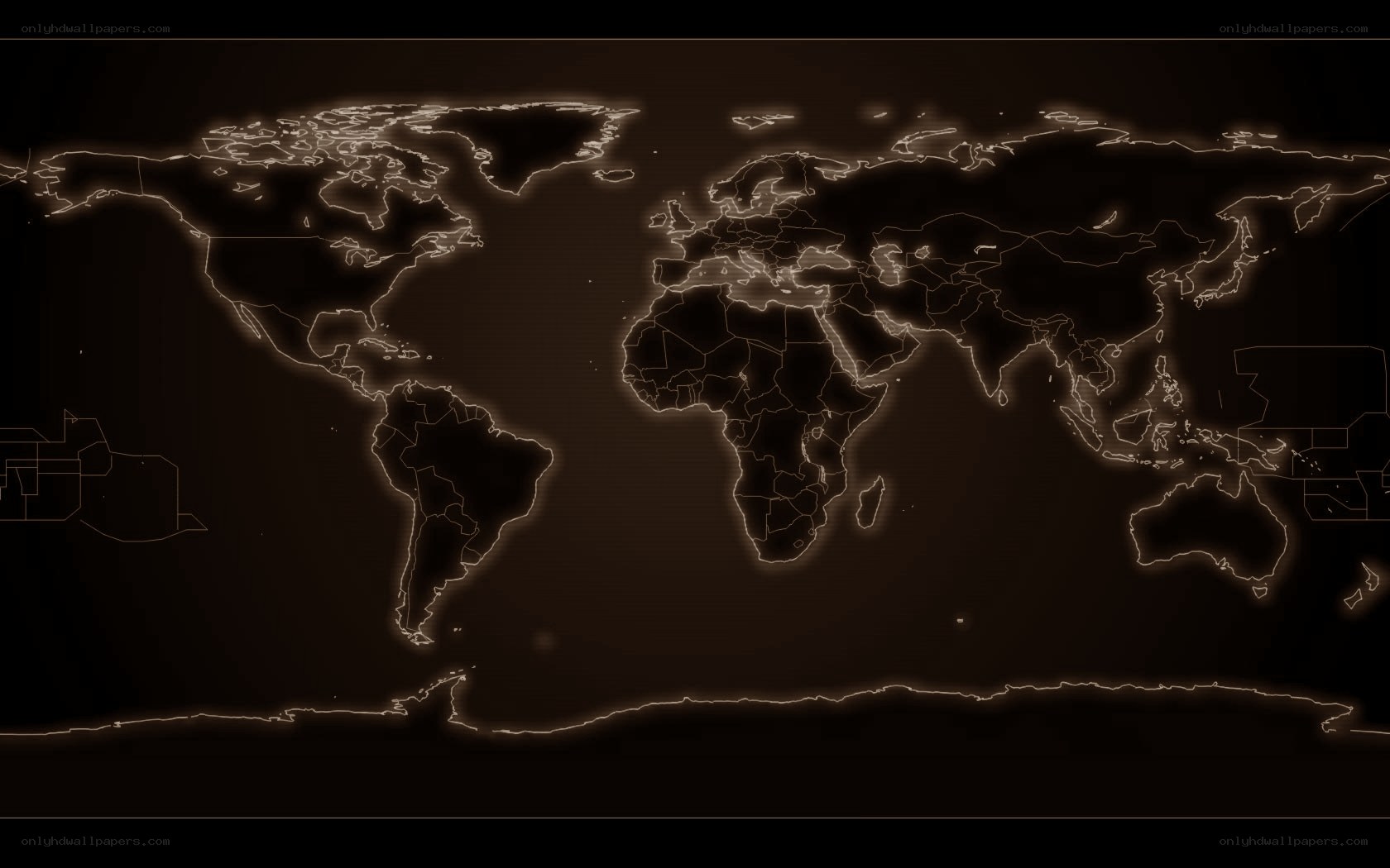 glowing world map