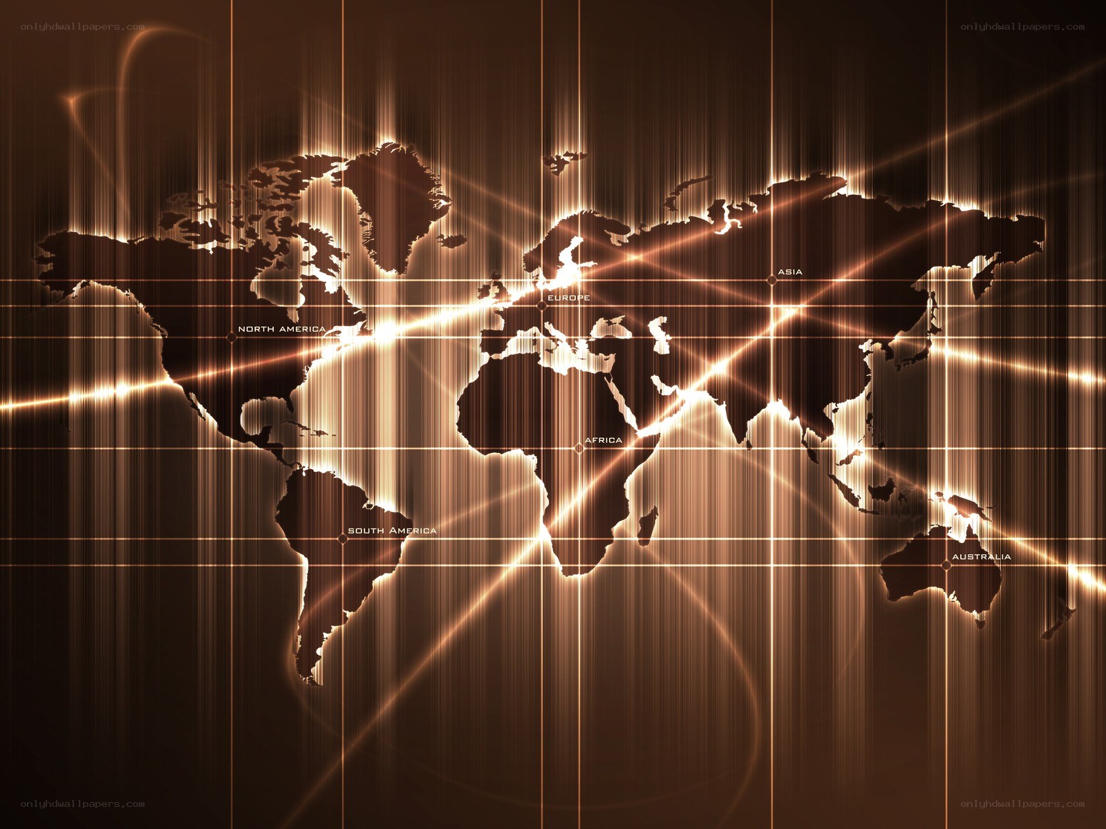 glowing world map background