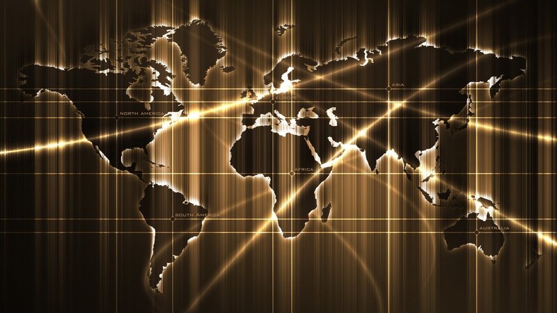 glowing world map background