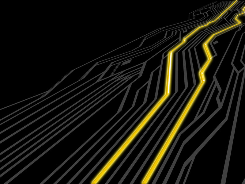 glowing yellow circuit lines