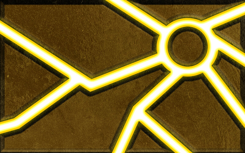 glowing yellow geometric pattern