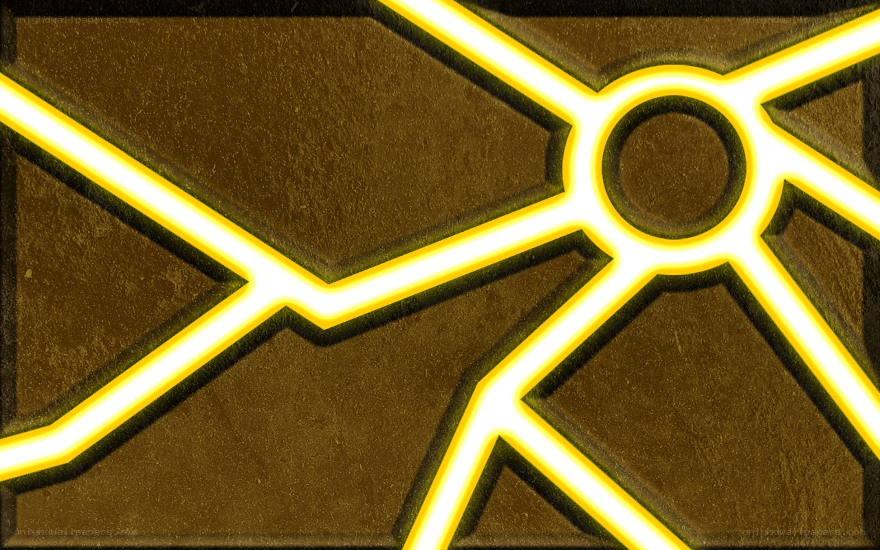 glowing yellow geometric pattern