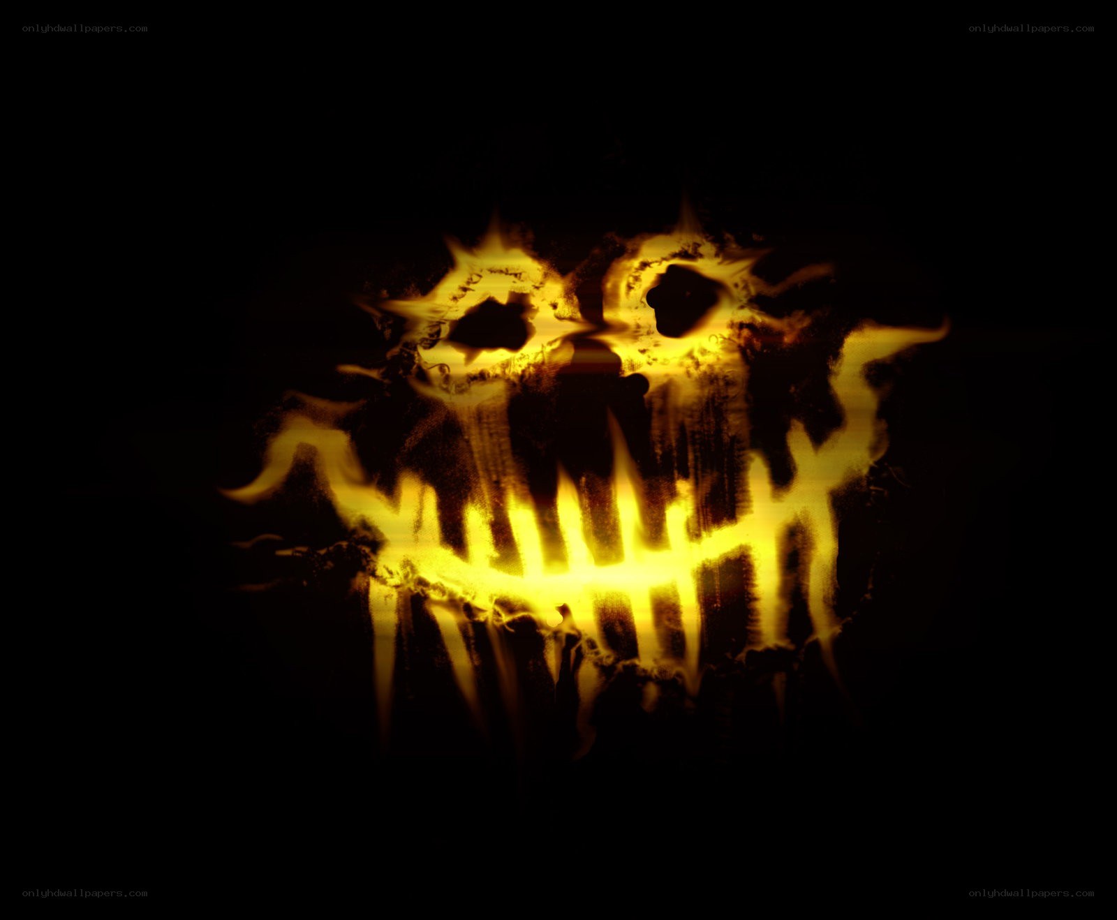glowing yellow monster face