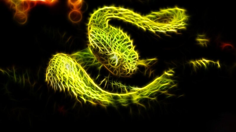 Glowing Yellow Snake