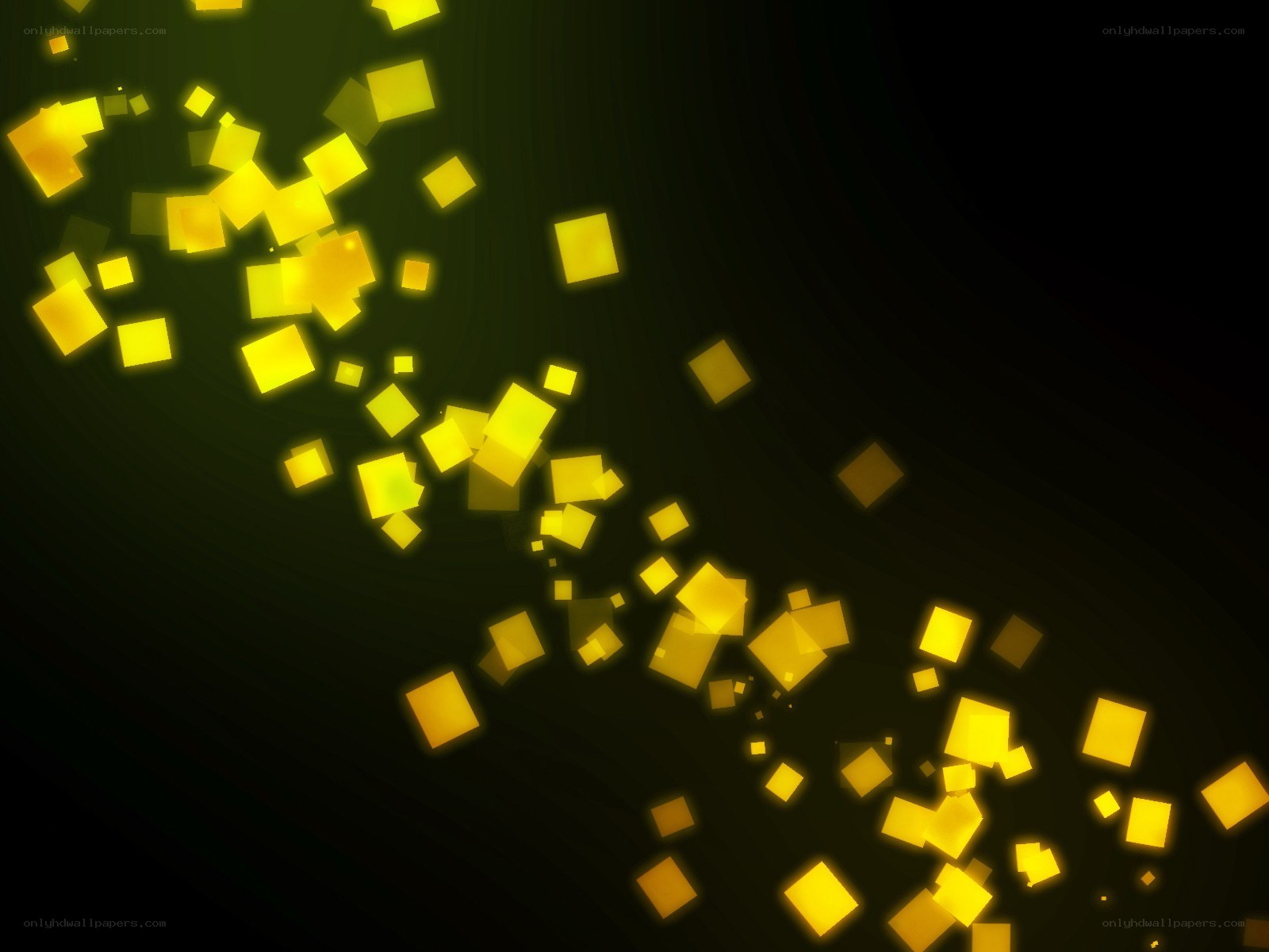 glowing yellow squares animation