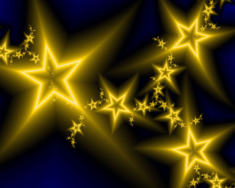 glowing yellow stars fractal