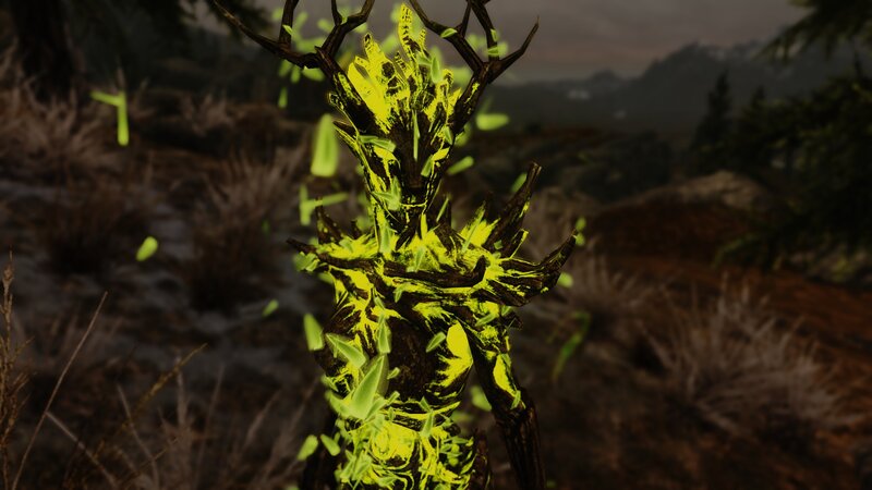 Glowing Yellow Tree Creature