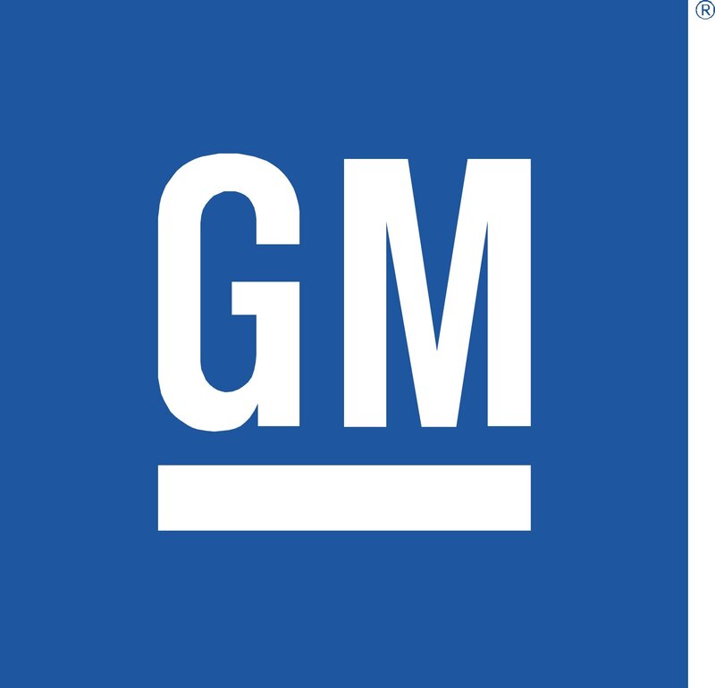 GM logo on blue background