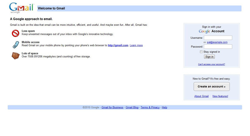 Gmail Login Page