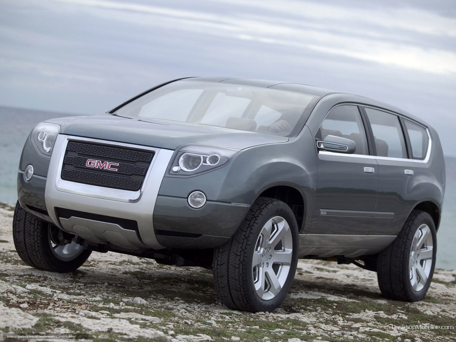 GMC concept SUV on beach