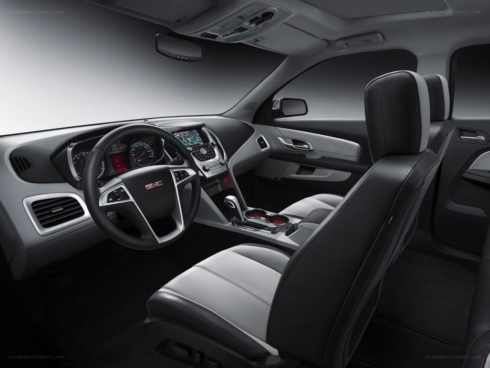 GMC interior dashboard view