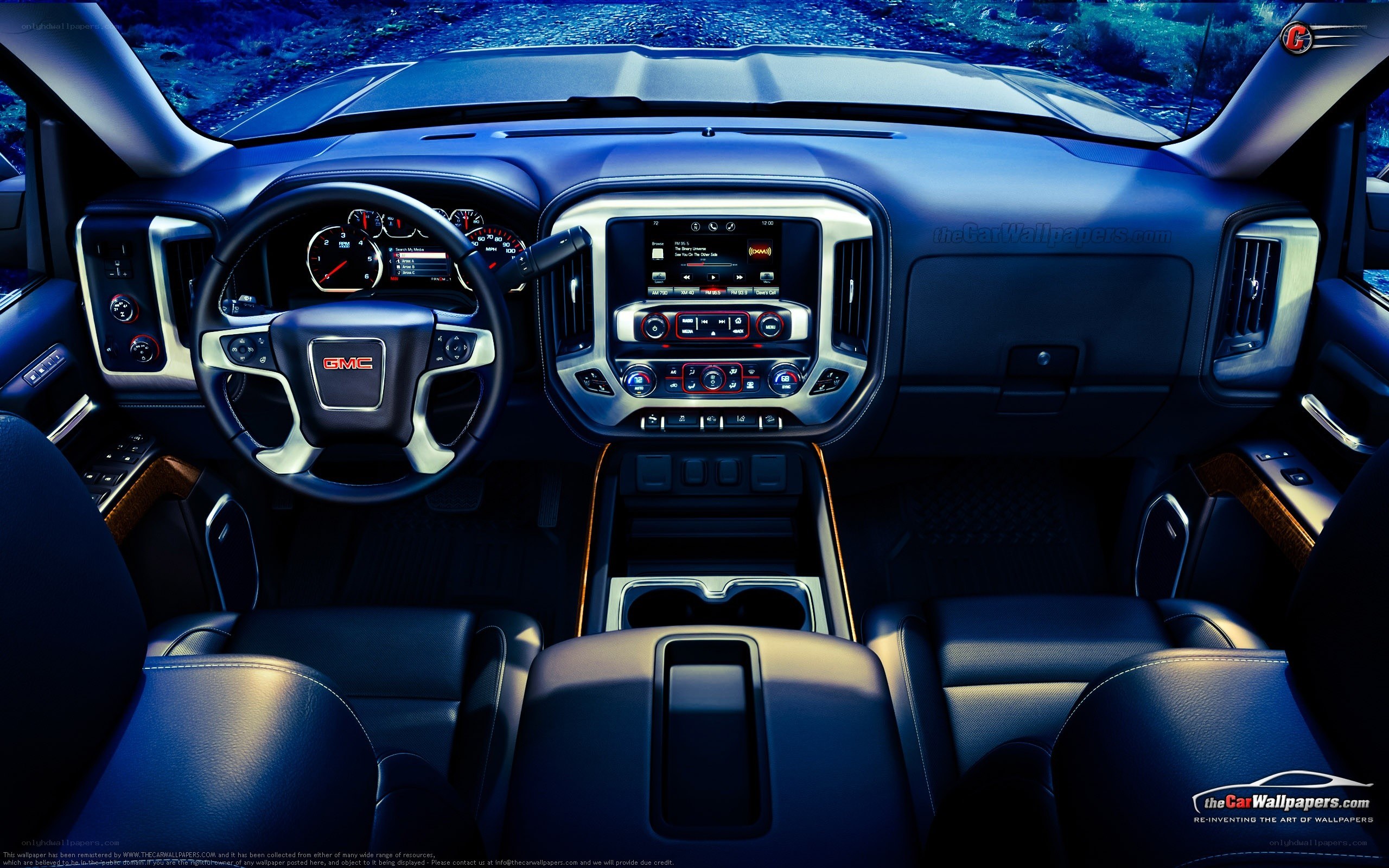 GMC truck interior dashboard