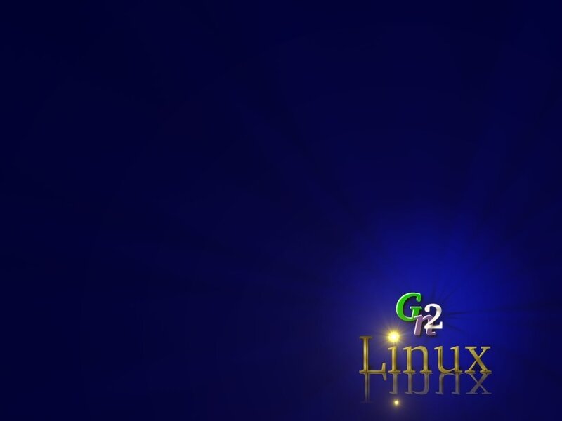 Gn2 Linux logo on blue