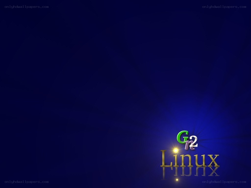 Gn2 Linux logo on blue