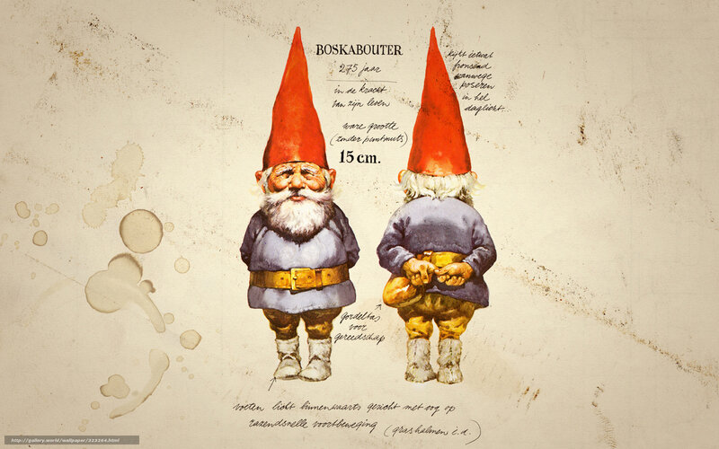 Gnome character design sheet