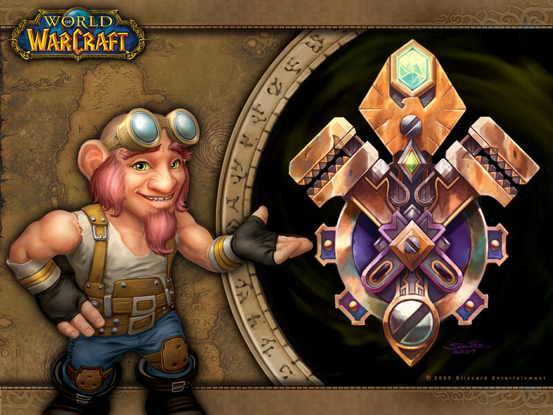 Gnome character with emblem