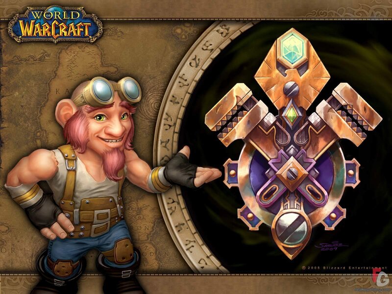 Gnome character with emblem