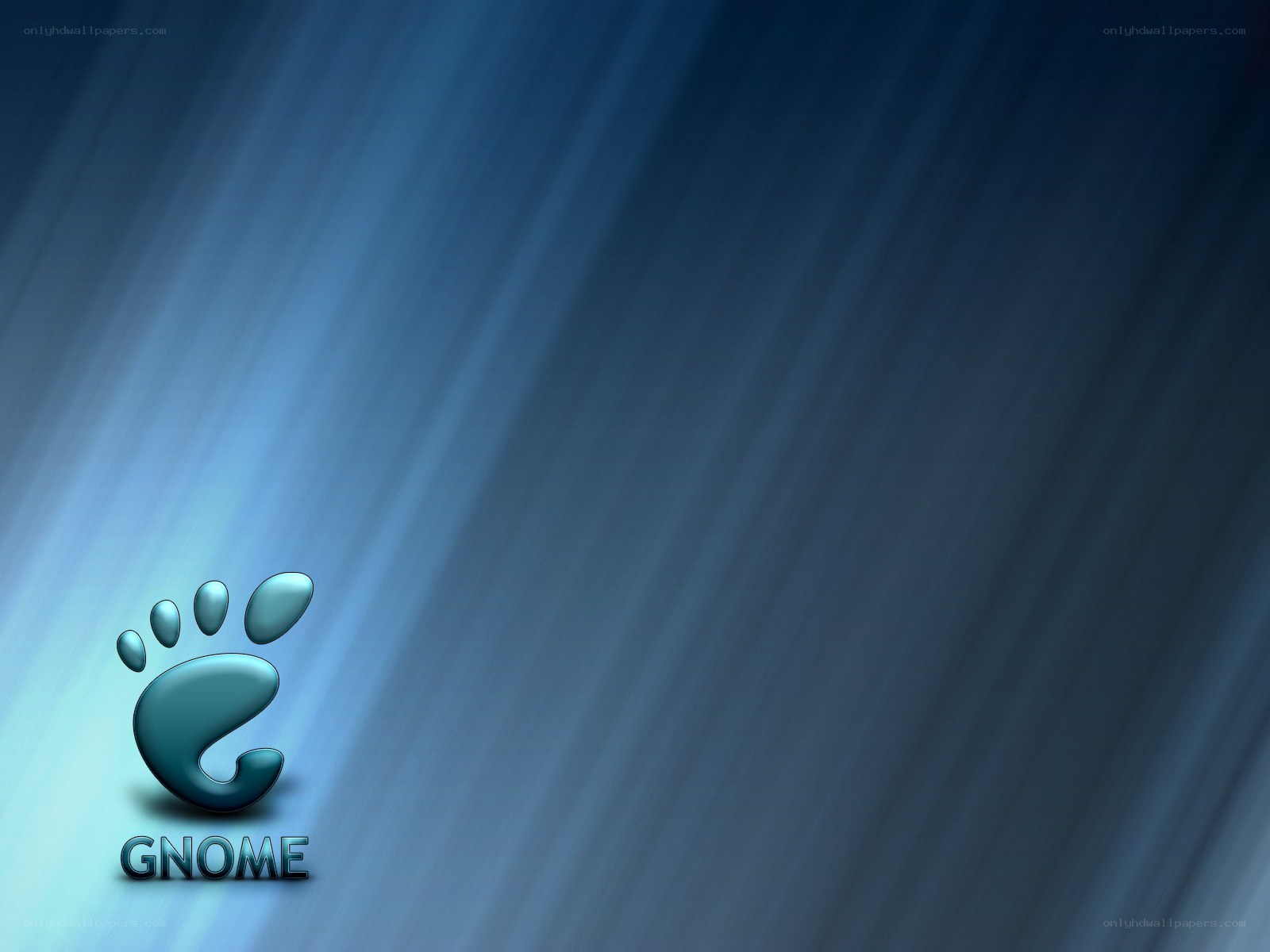 Gnome desktop logo on blue background