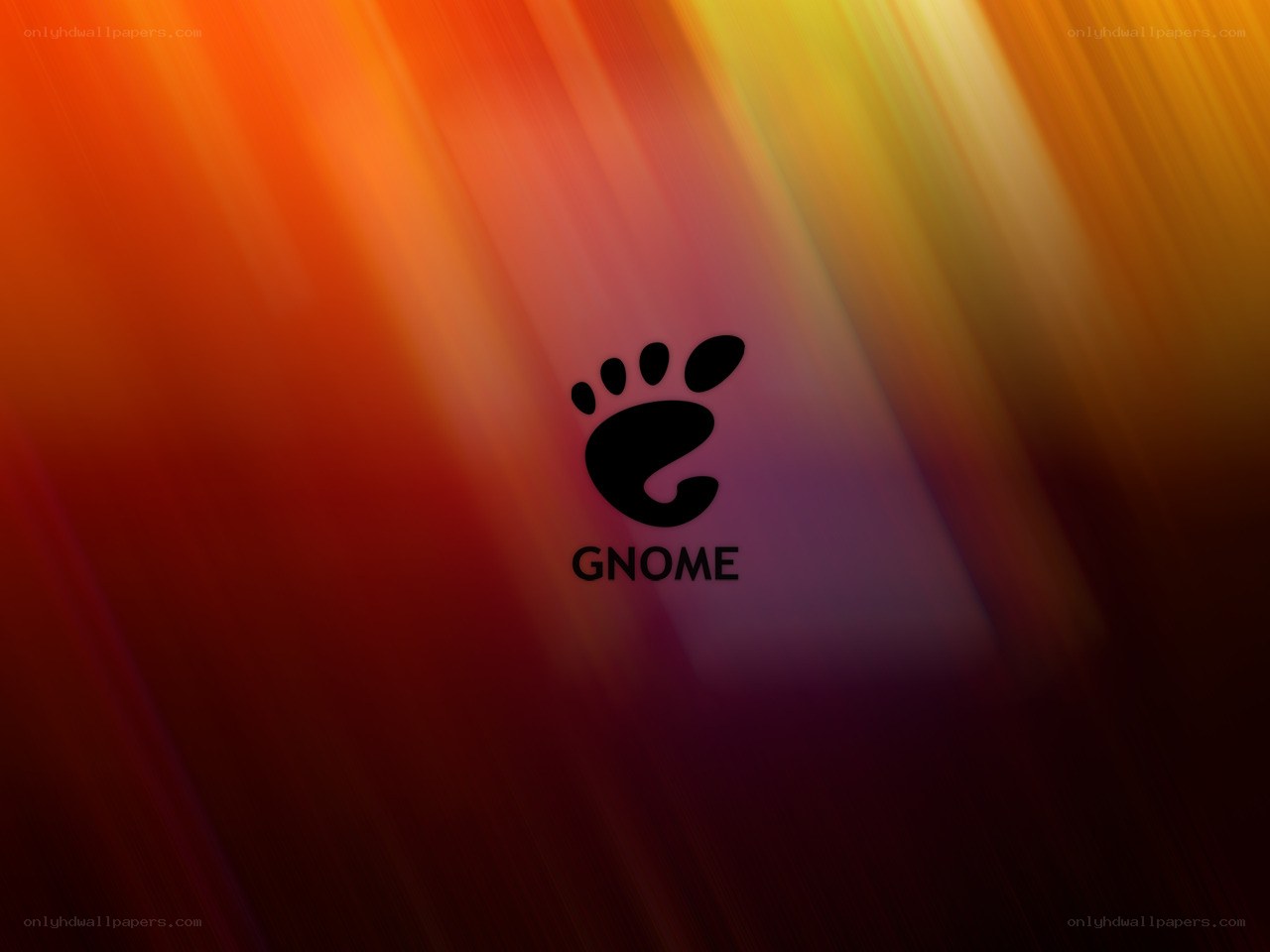 Gnome desktop logo on colorful background