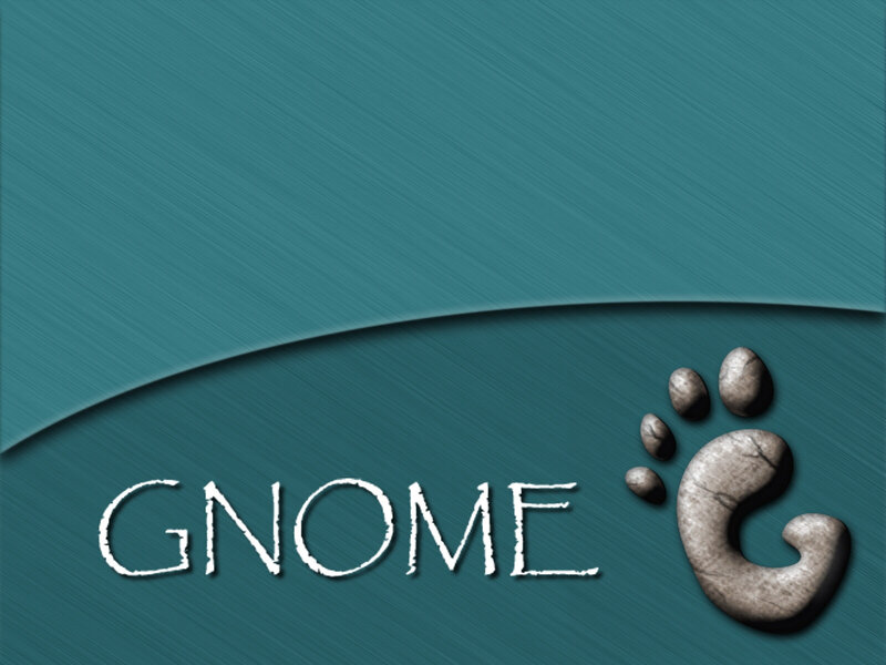 Gnome Logo on Teal Background