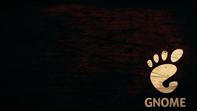 GNOME Logo on Wood