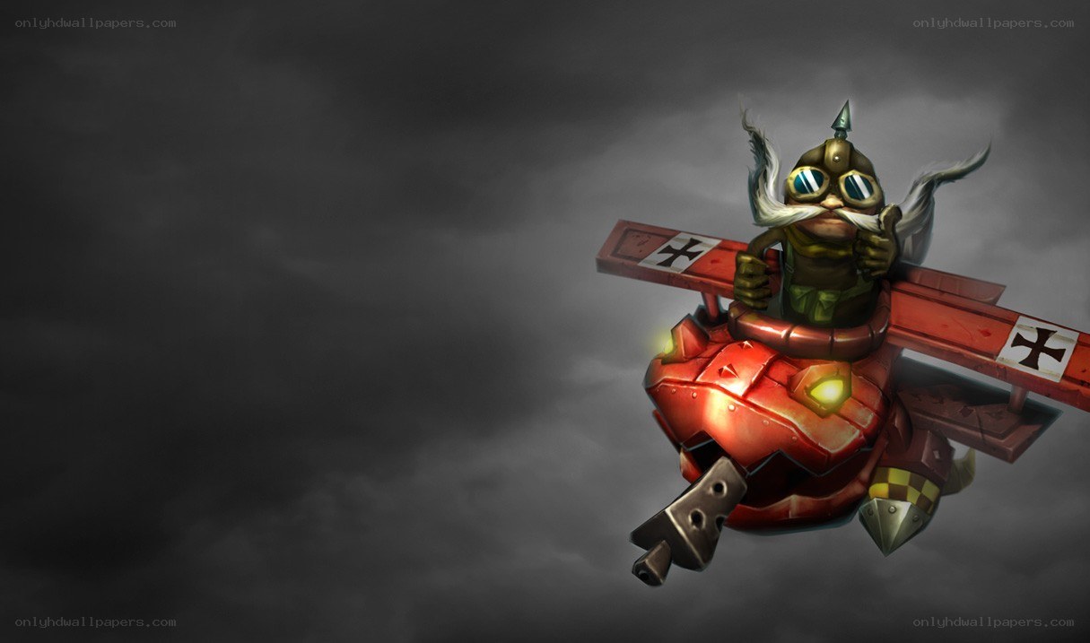 Gnome pilot in red aircraft